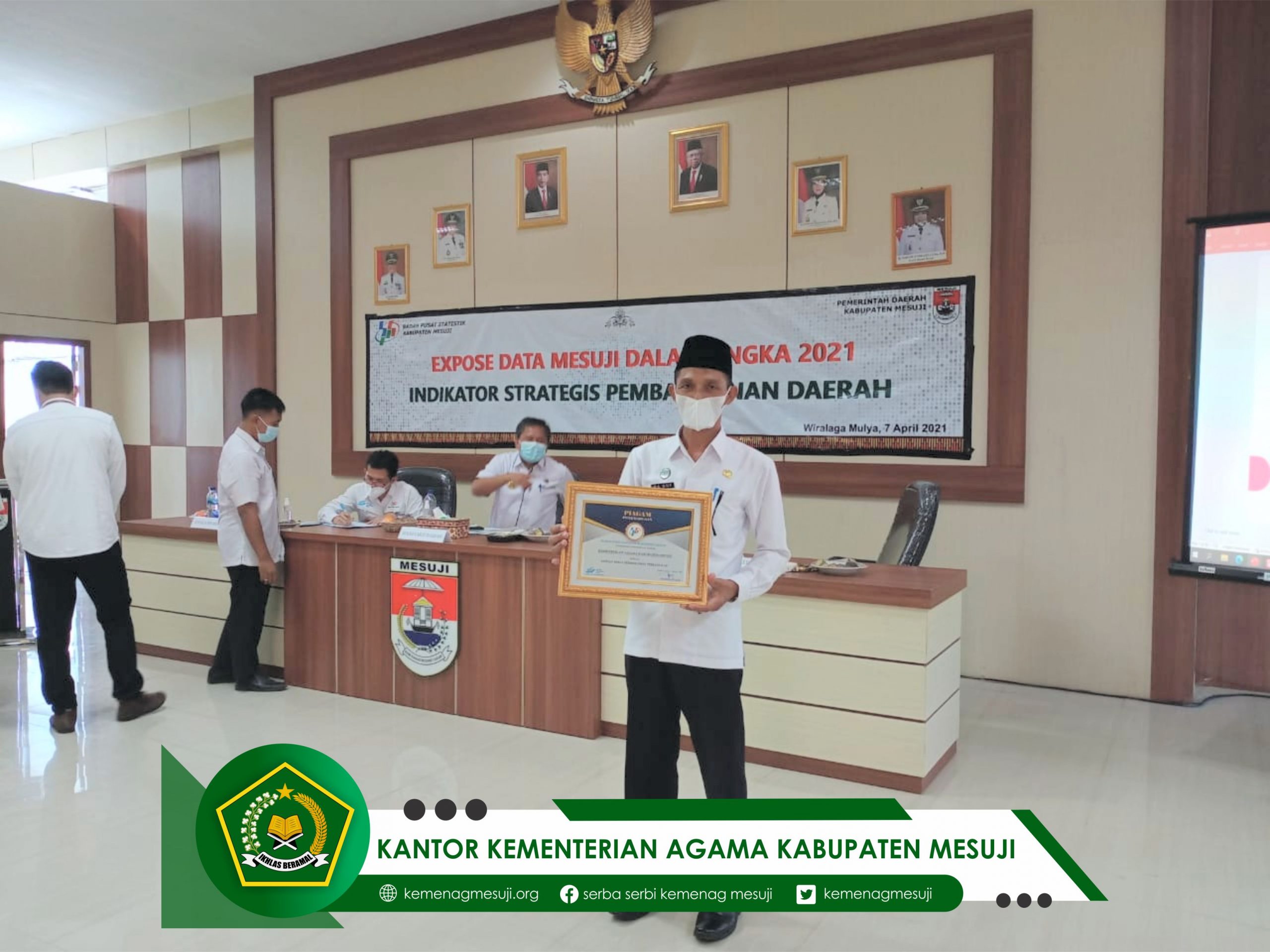 Raih Penghargaan Satker Pemberi Data Terlengkap, Ini Pesan Kasubbag.