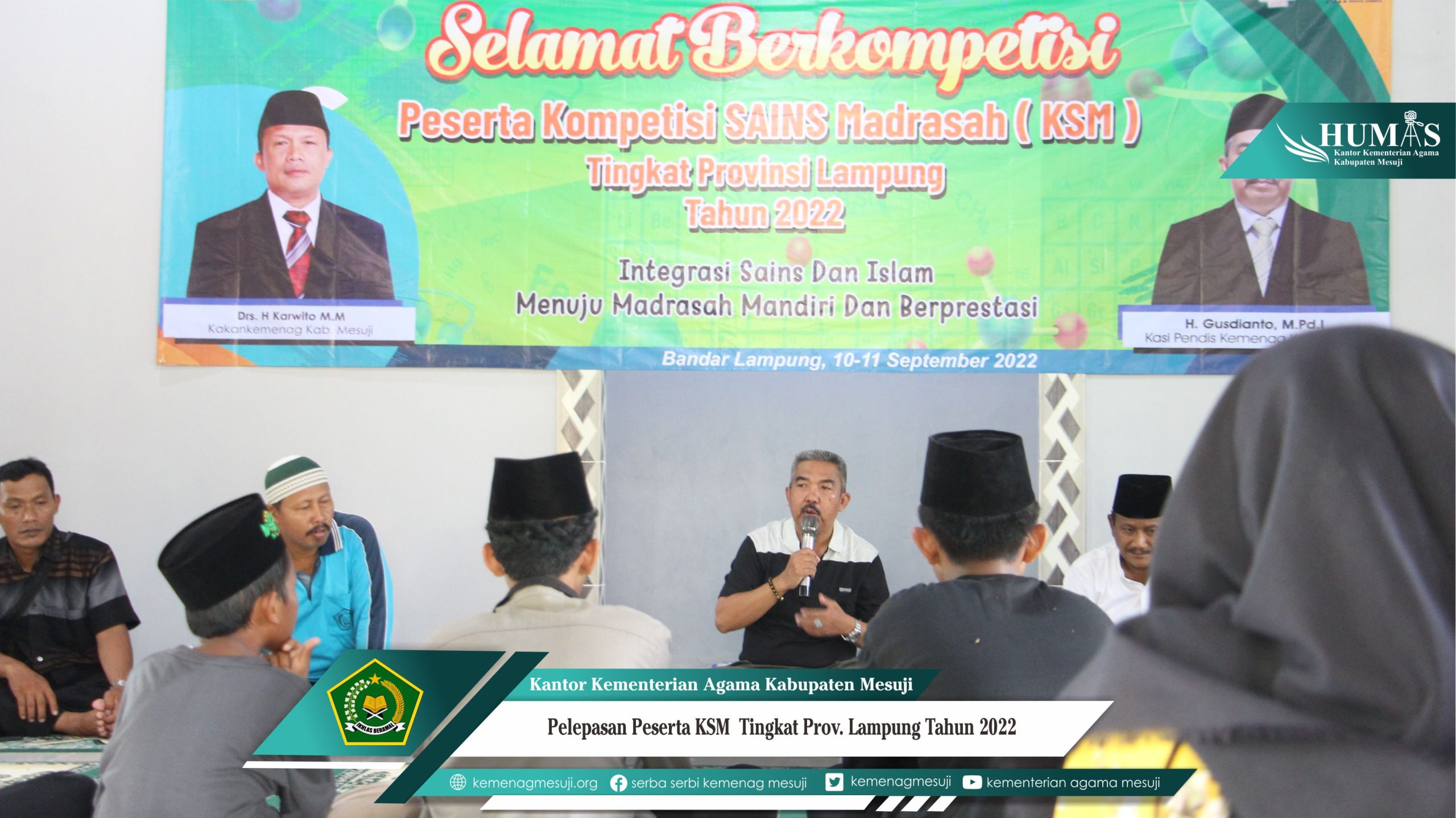 33 Peserta Kabupaten Mesuji ikuti Kompetisi Sains Madrasah (KSM) Tingkat Prov. Lampung Tahun 2022