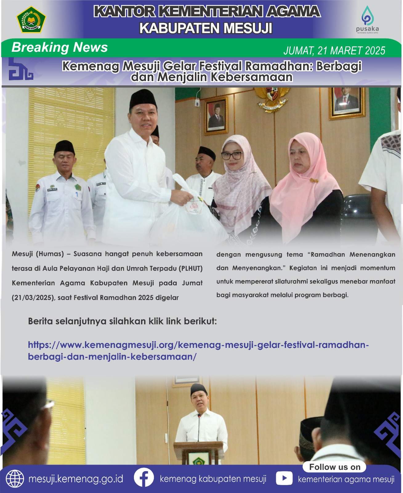 Kemenag Mesuji Gelar Festival Ramadhan: Berbagi dan Menjalin Kebersamaan